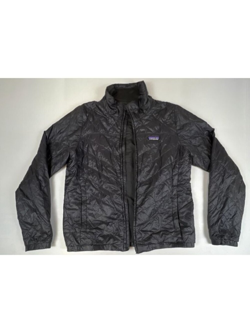 Patagonia Women’s Medium Quilted Puffer Jacket Black Lightweight Full Zip*